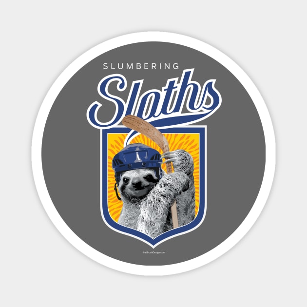 The Slumbering Sloths (Hockey Team) Magnet by eBrushDesign